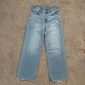 American eagle dreamy drape wide leg jeans, sz 4